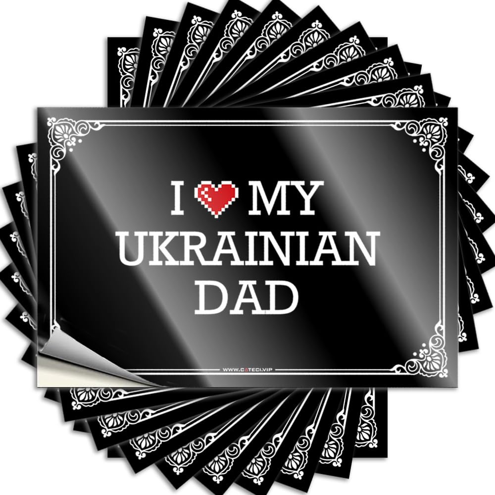 Stuff for Boys Room Bottle Saying | I Love My Ukrainian Dad Bookish for Items Decor(6X9CM)