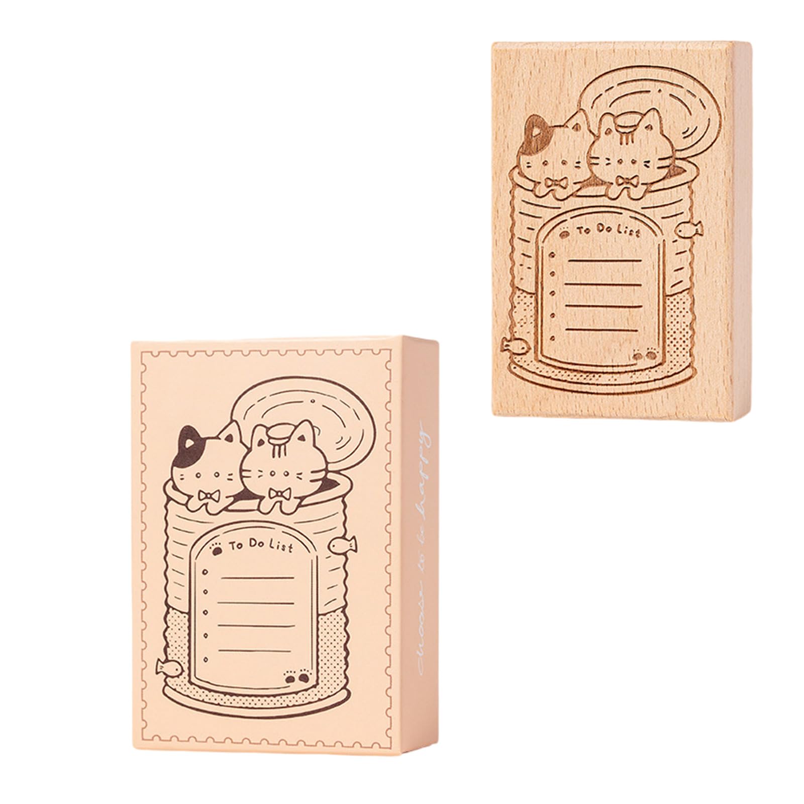 GTYLF Wood Craft Stamp Scrapbooking Background Stamp Kitten Animal Theme for Scrapbook Card Making Journal Planner Album Artistic