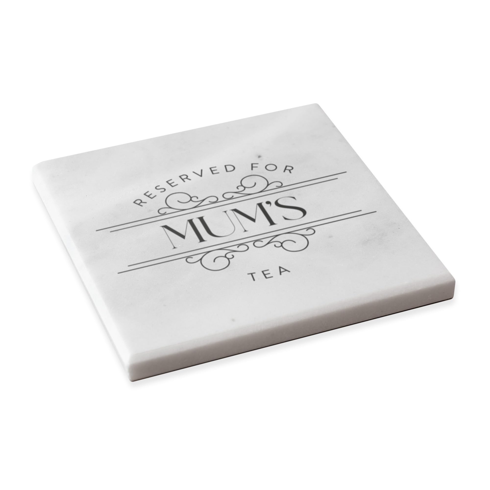 A1 Graphics Ltd Grey Personalised Solid Marble Coaster Drink Coaster Reserved For Gift (Grey)
