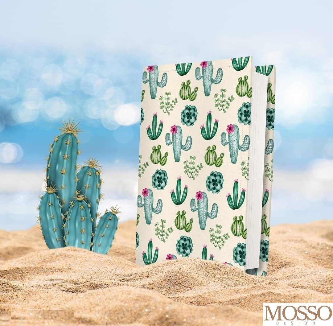 Copertina Libro MOSSO - Tessuto Lavabile Impermeabile, Design Cactus XL - Foto 6