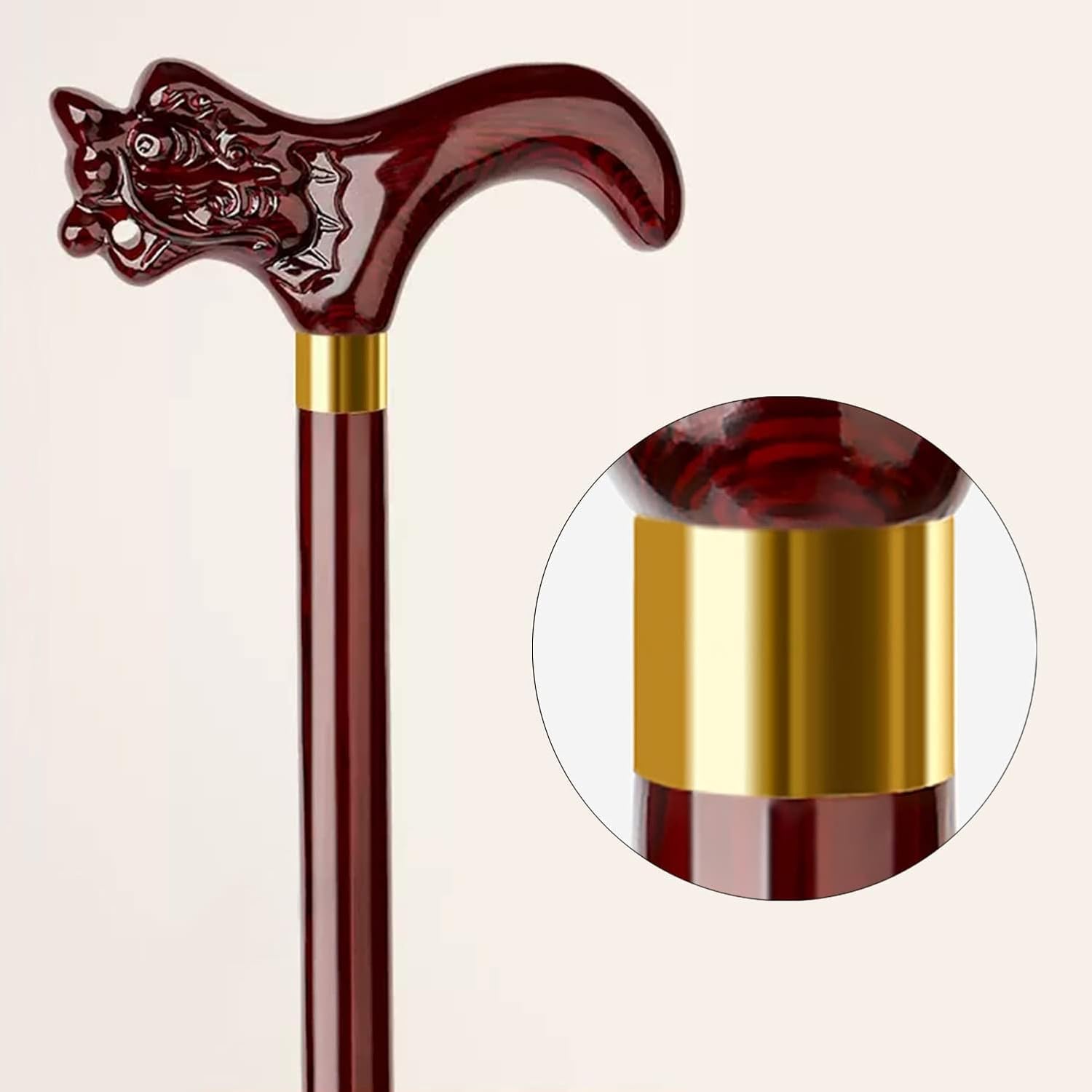 Bastón para Personas Mayores, Antideslizante, Ligero, De Madera, con Agarre Cómodo Y Ayuda para La Movilidad para Hombres Y Mujeres., Brown, 85cm