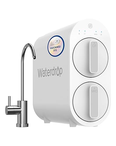 Waterdrop - Sistema de ósmosis inversa sistema de filtro de agua Ro sin tanque sistema de filtración de agua de 7 etapas 400 GPD relación 11 de