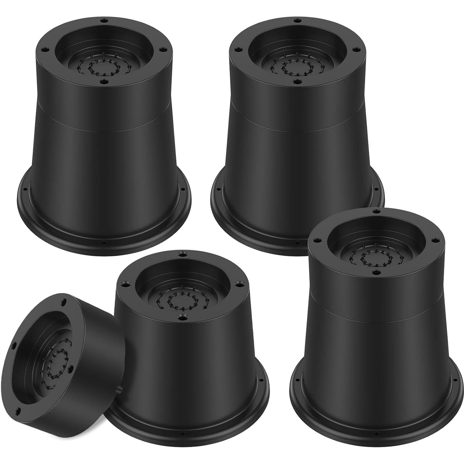 4 Pcs Furniture Risers, 3 inch Chair Leg Block Rubber Heavy Duty Furniture Raisers Stand, Round for Sofa Bedpost Sofa Riser Supports Up to 6000 lbs, Aid Raising Lifting for Couch Feet Desk
