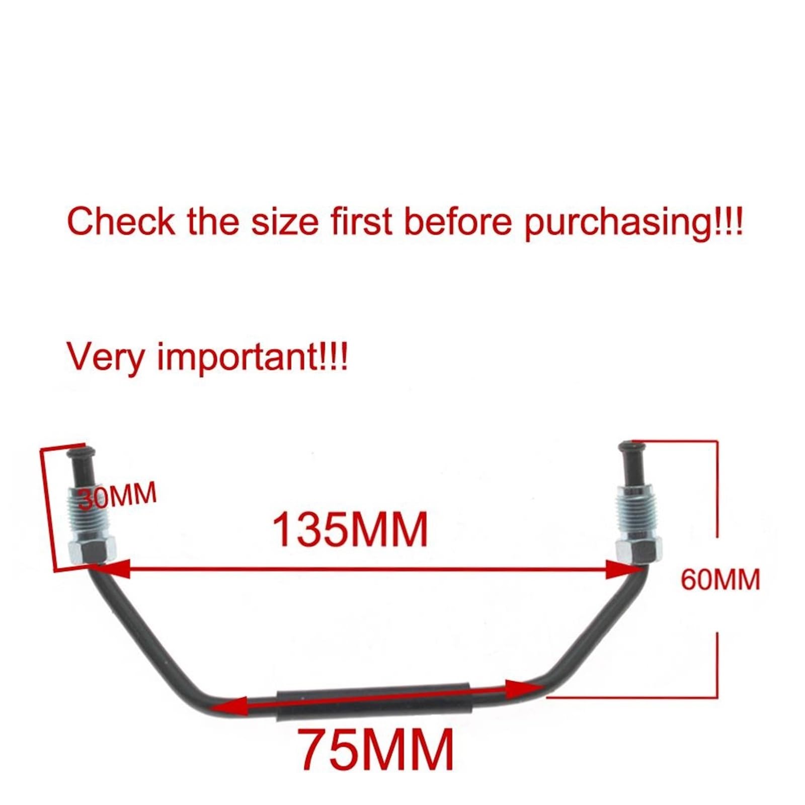 Flessibile Del Freno Tubo dell'olio del cilindro del freno dell'auto da 1/2 pezzi, tubo della pinza del freno modificato, adatto per Brembo GT6(2 PCS)
