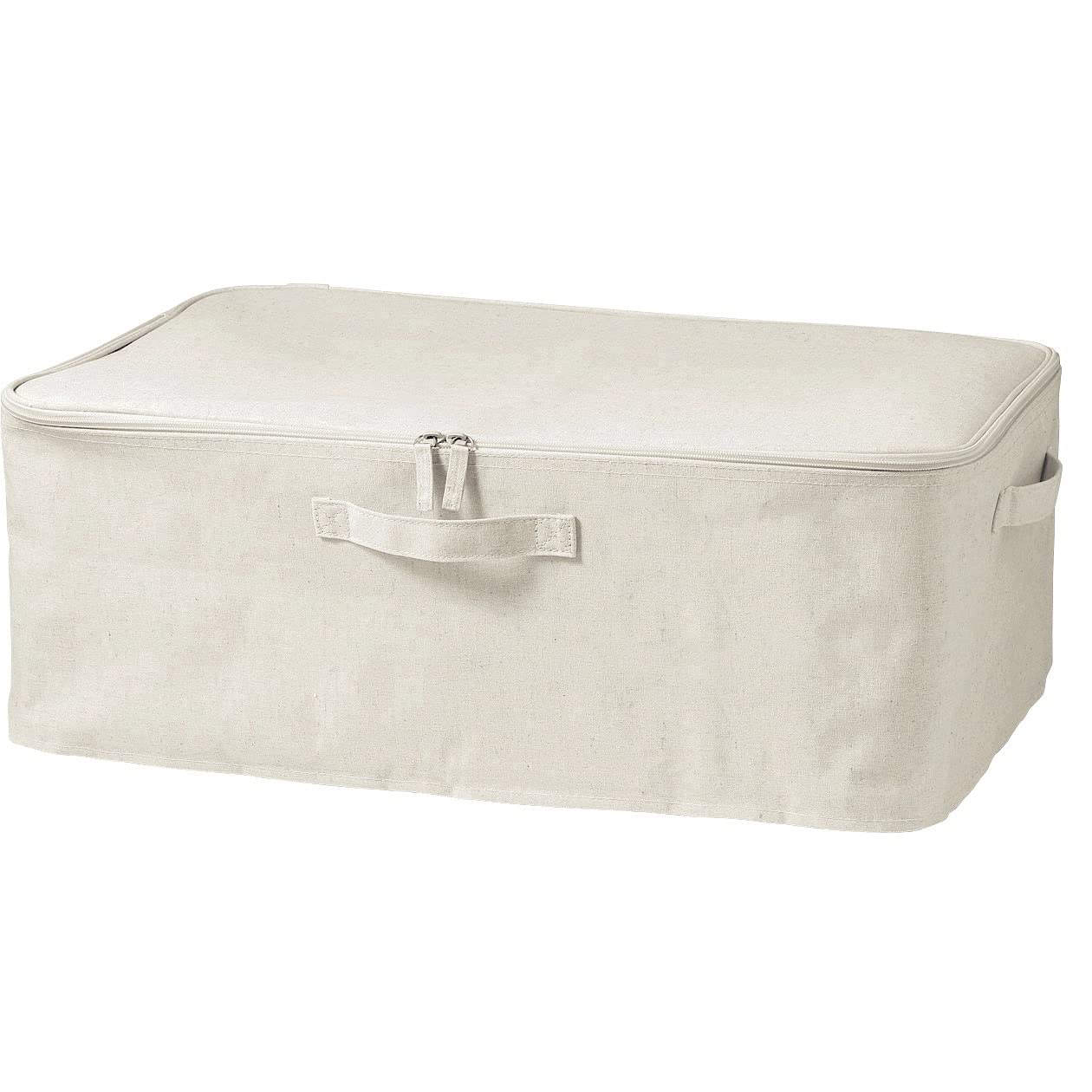 MUJI 12403531 Softbox, Large, Width 23.2 x Depth 15.4 x Height 9.1 inches (59 x 39 x 23 cm), Polyester Linen, Clothes Case
