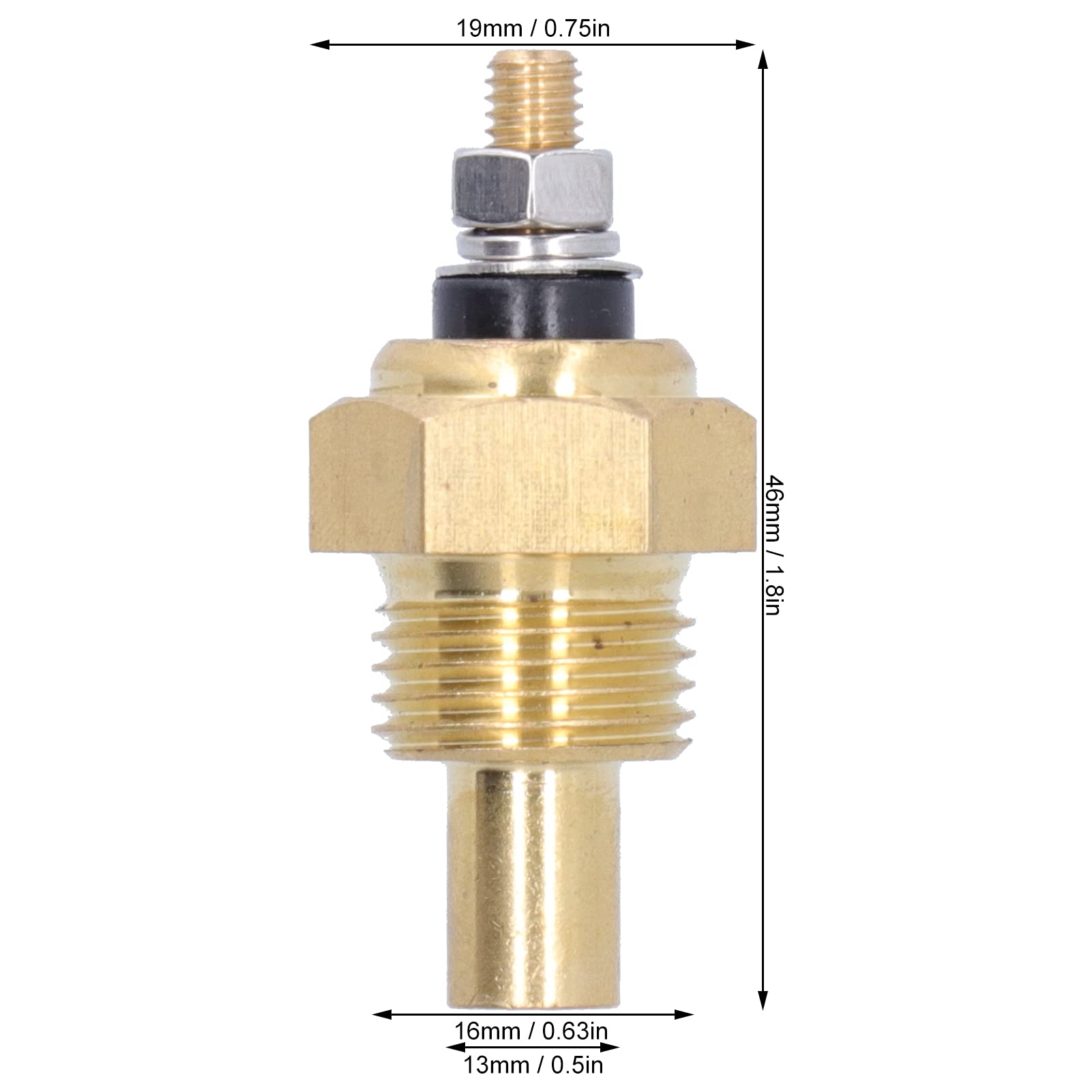 Sensore Temperatura Acqua, Materiale Bronzo, Accessorio Professionale per Escavatore, Compatibile con 3TNE78 3TNE82 4TNV94, Ideale per Macchinari Pesanti