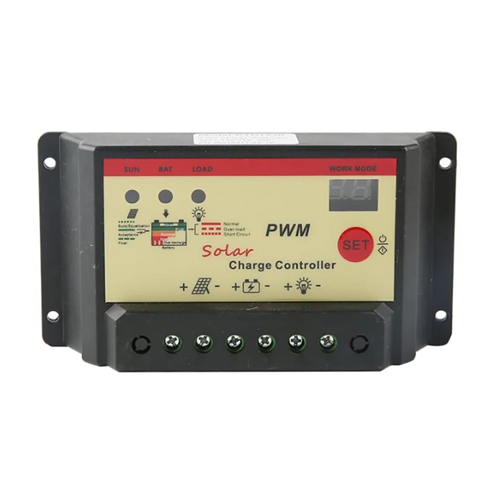 30A 12V 24V PWM Solar Charge Controller Regulator for Solar Street Lights Compatible with Lead Acid Batteries
