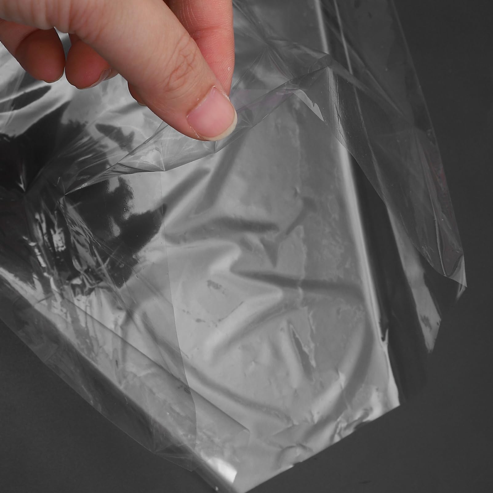 HOMOCONO DIY Heat Shrink Wrap Rolls 100pcs Self Sealing Cellophane Bags Household Heat Shrink Bag Packaging Film Soft Tough