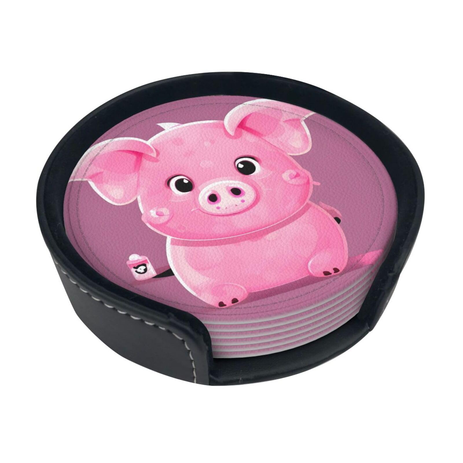 Dessous de verre cochon rose haut de gamme : protégez vos tables de luxe