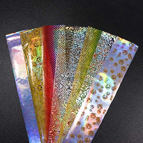 Nail Transferfolie 16 teile/satz Mix Weißer Spitze Nail art Transferfolie Holographische Blumen Designs Nagel Aufkleber… – Bild 4