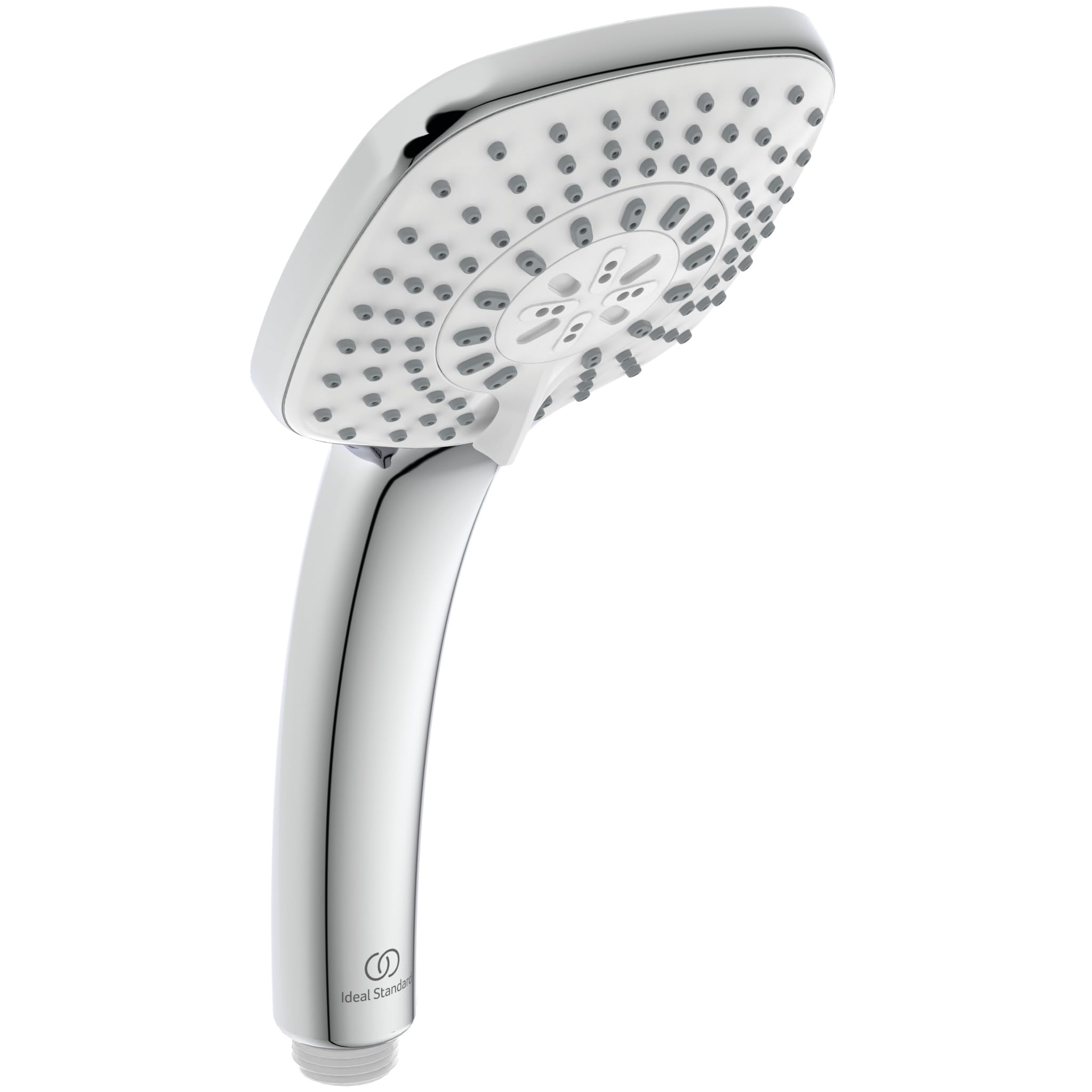 Ideal Standard – Idealrain Cube Hand Shower, Water-Saving Shower Head with 3 Spray Modes (rain, Downpour, and Massage) via Rotary Switch, EasyClean nozzles, Chrome