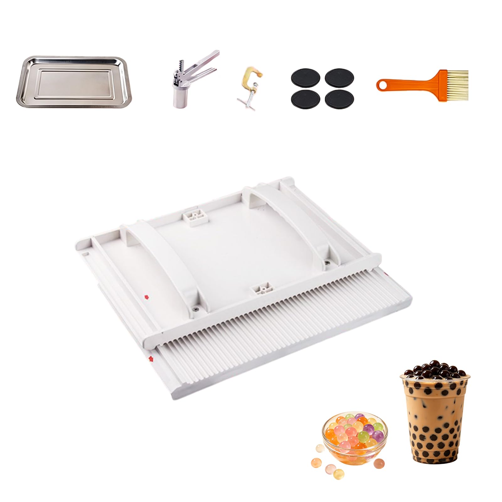 Qlbnxks DIY Pearl Maker Tool Tapioca Beads Forming Machine with Strip Extruder for Home Kitchen(Size:3mm)