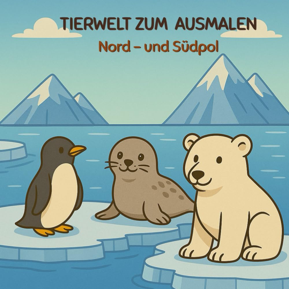 Tiere vom Nord- und Südpol – Mein Lern-Malbuch: 30 Ausmalmotive mit Eisbär, Pinguin, Robbe & Co. – Tierwelt von Nord- und Südpol entdecken, Wissen ... – Lern-Malbuch Reihe für Kinder ab 3 Jahren)