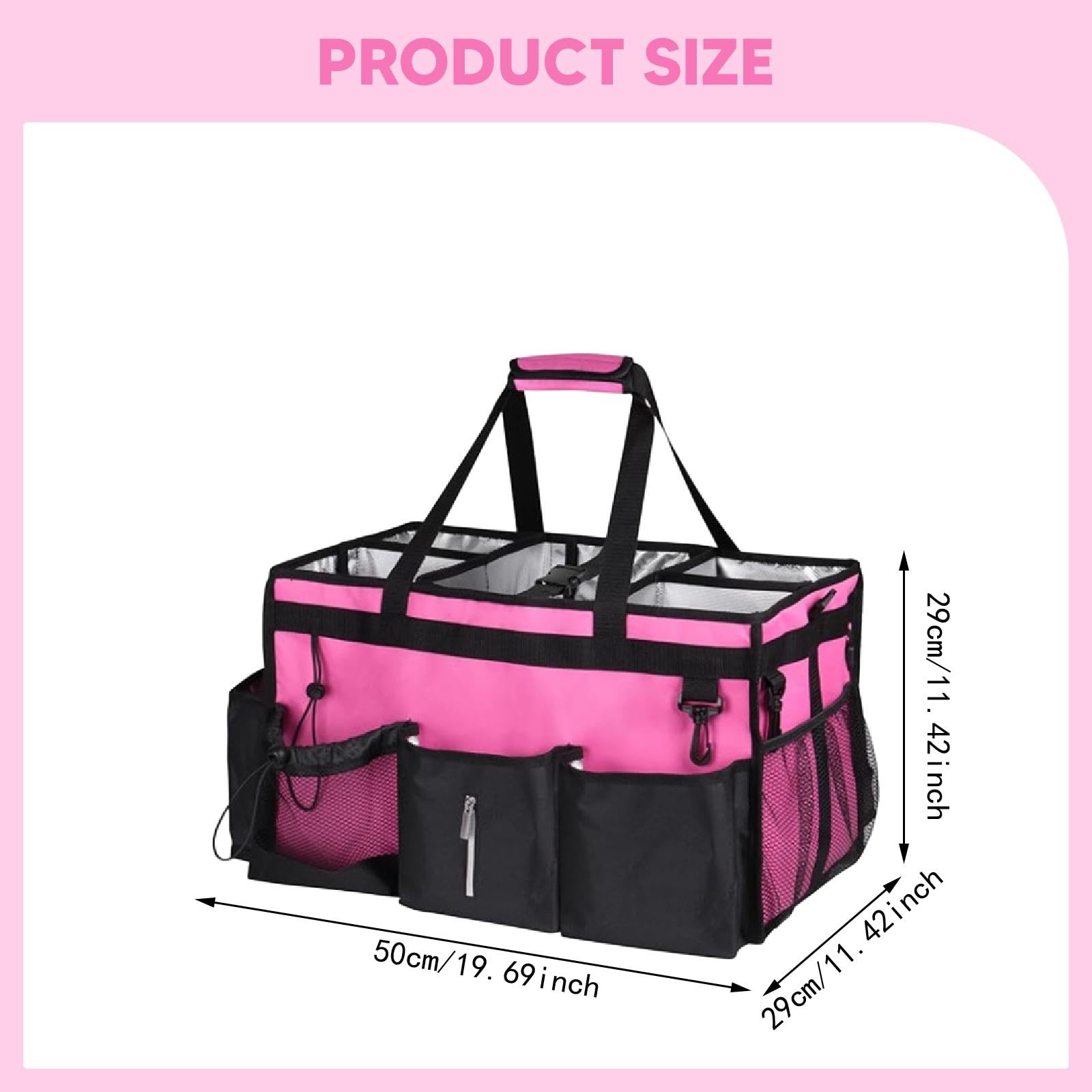 Bolsa de Limpieza, Organizador de Suministros de Limpieza, Gran Capacidad, Divisor Plegable para Personal de Limpieza, Portátil para Cocina Y Oficina.