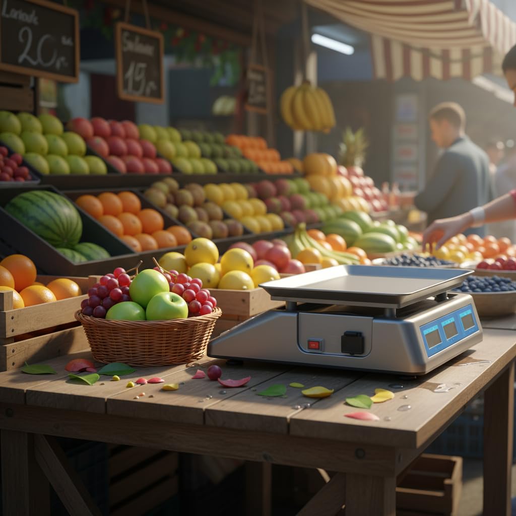 Voltix Bilancia Professionale per Alimenti 40kg, Bilancia Digitale con Display LCD da 5g a 40kg con Divisione di 5g, Alta Precisione, per Uso Domestico e Commerciale