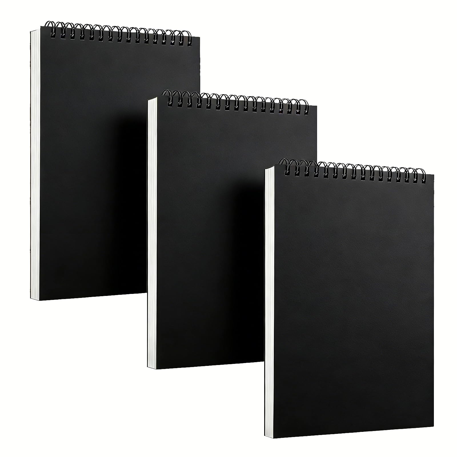 3 Pack A6 Sketch Books, 120G/M², 180 Pages /90 Sheets, Spiral Bound Sketchbook