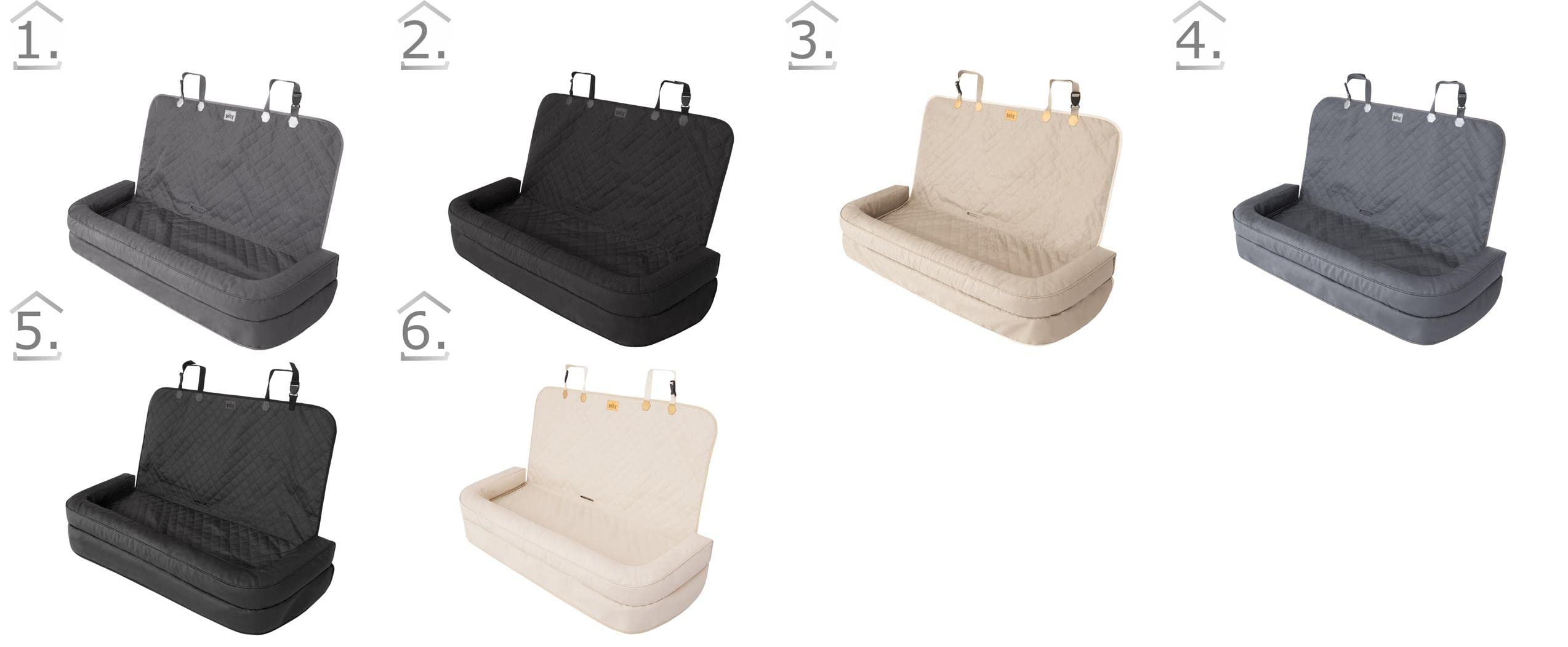 DOGGY Siège de voiture pour chien, caisse et lit transportable, banquette arrière, couverture, panier chien, panier chat petit, 135 x 45 cm