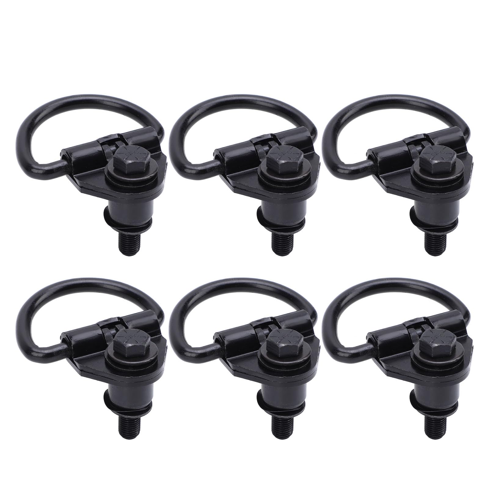 Bewinner 6 Ganchos de Anillo en D para 150 250 350 Cargo Van 2015-2024, Ganchos de Amarre de Acero Negro Inoxidables, Reemplazo Directo V550A74 AD