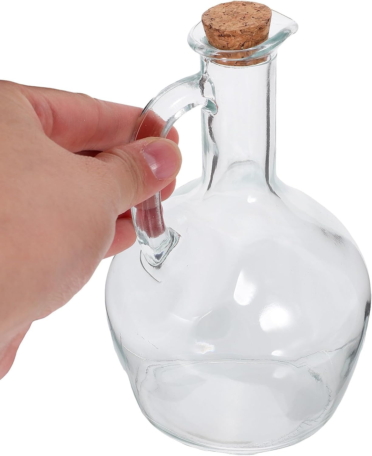 Glass Oil and Vinegar Cruet 430ml Leakproof Kitchen Dispenser Bottle