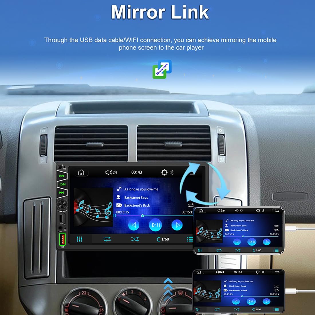 スマホ対応♪ワイヤレスカーステレオ スマホ対応♪ワイヤレスカーステレオ