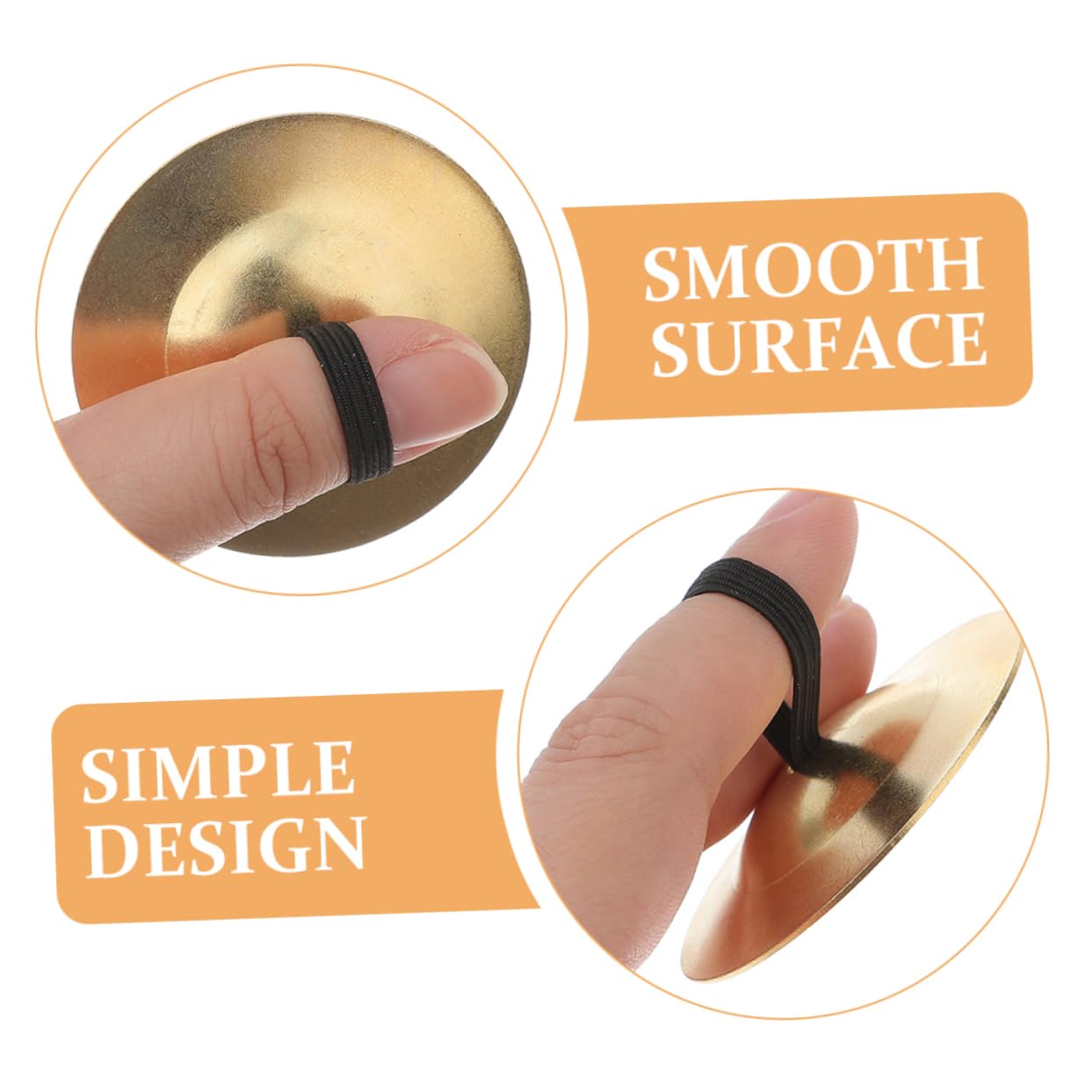 HEMOTON 10pcs Mini Cupric Finger Cymbals Perfect Percussion Instruments for Dancing