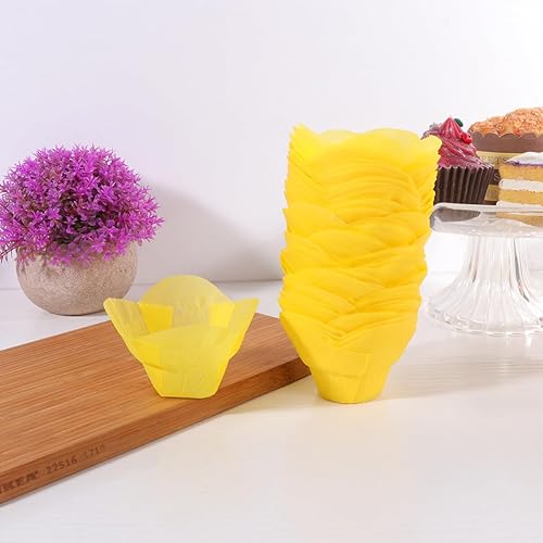 Miniatura 5 de Cabilock Forros de papel resistentes al calor, 100 unidades, envoltorios de magdalenas, a prueba de grasa, antiadherentes para almacenamiento de