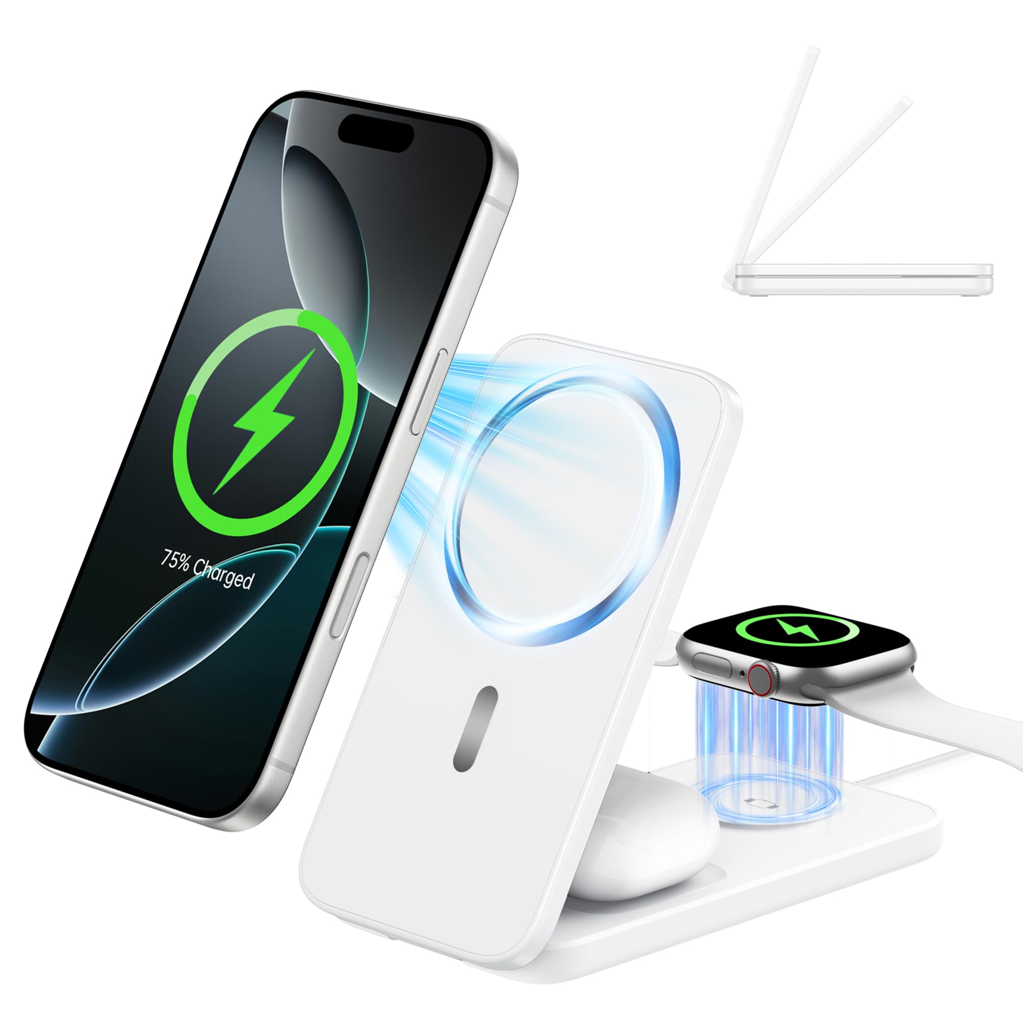 Photo 1 of XNYAND 3-in-1 Magnetic Wireless Charging Station for Apple Devices