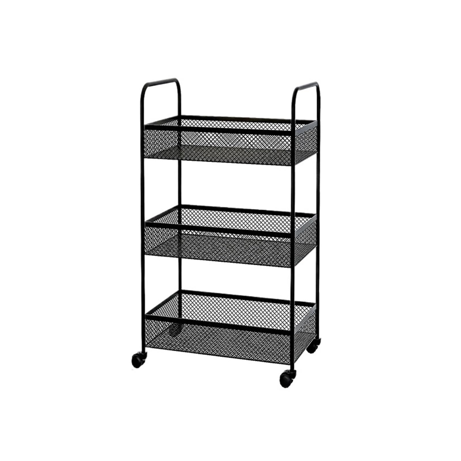 Salon Trolley Barber Trolley Cart Rolling Salon Furniture with Wheels Multi-Functional(Black)
