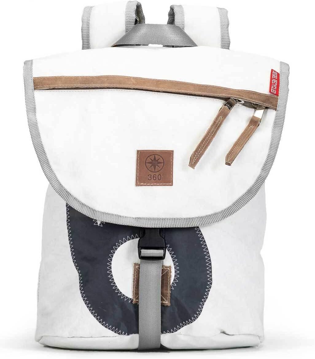 Landgang Mini Backpack White Grey, White, 38cm x 27cm x 12cm (HxBxL), Modern, White, 38cm x 27cm x 12cm (HxBxL), Modern