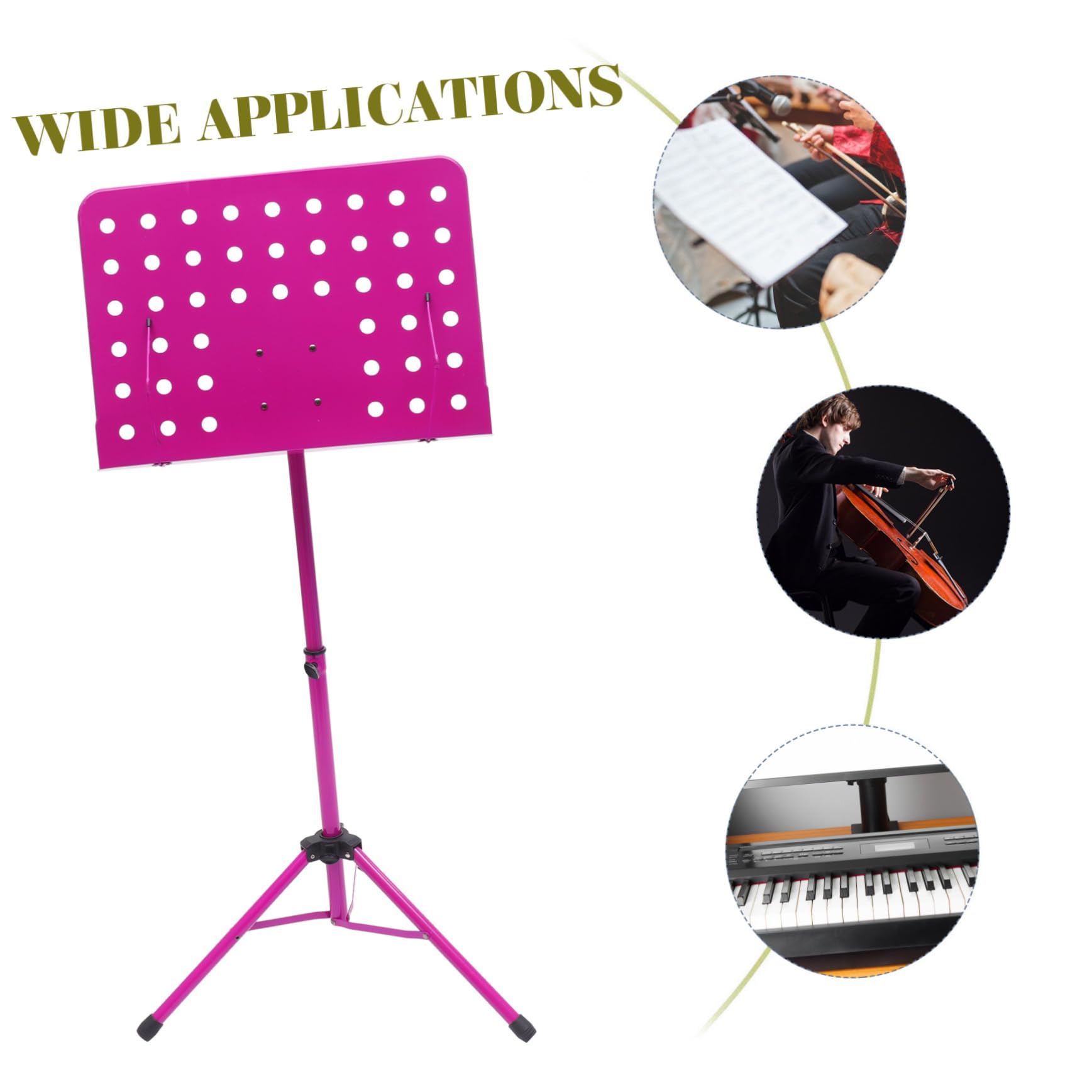 ifundom Supporto per Spartiti Musicali in Lega di Alluminio Pieghevole E Telescopico per Chitarra Violino E Sassofono. Supporto per Spartiti Musicali.