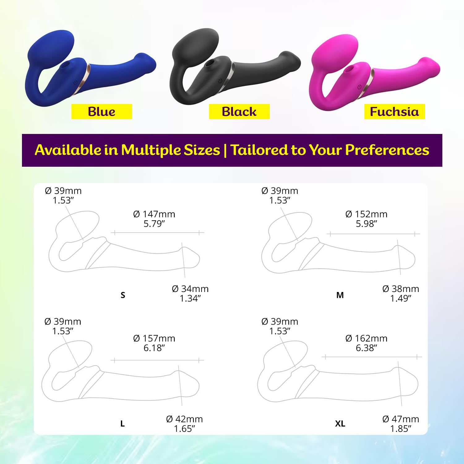 Strap-On-Me Strap-on Multi-Orgasmo Telecomandato 3 Motori – Tecnologia a Memoria di Forma – Tripla Stimolazione – Sex Toy Donna & Uomo in Silicone Morbido – Senza Imbrago, Impermeabile