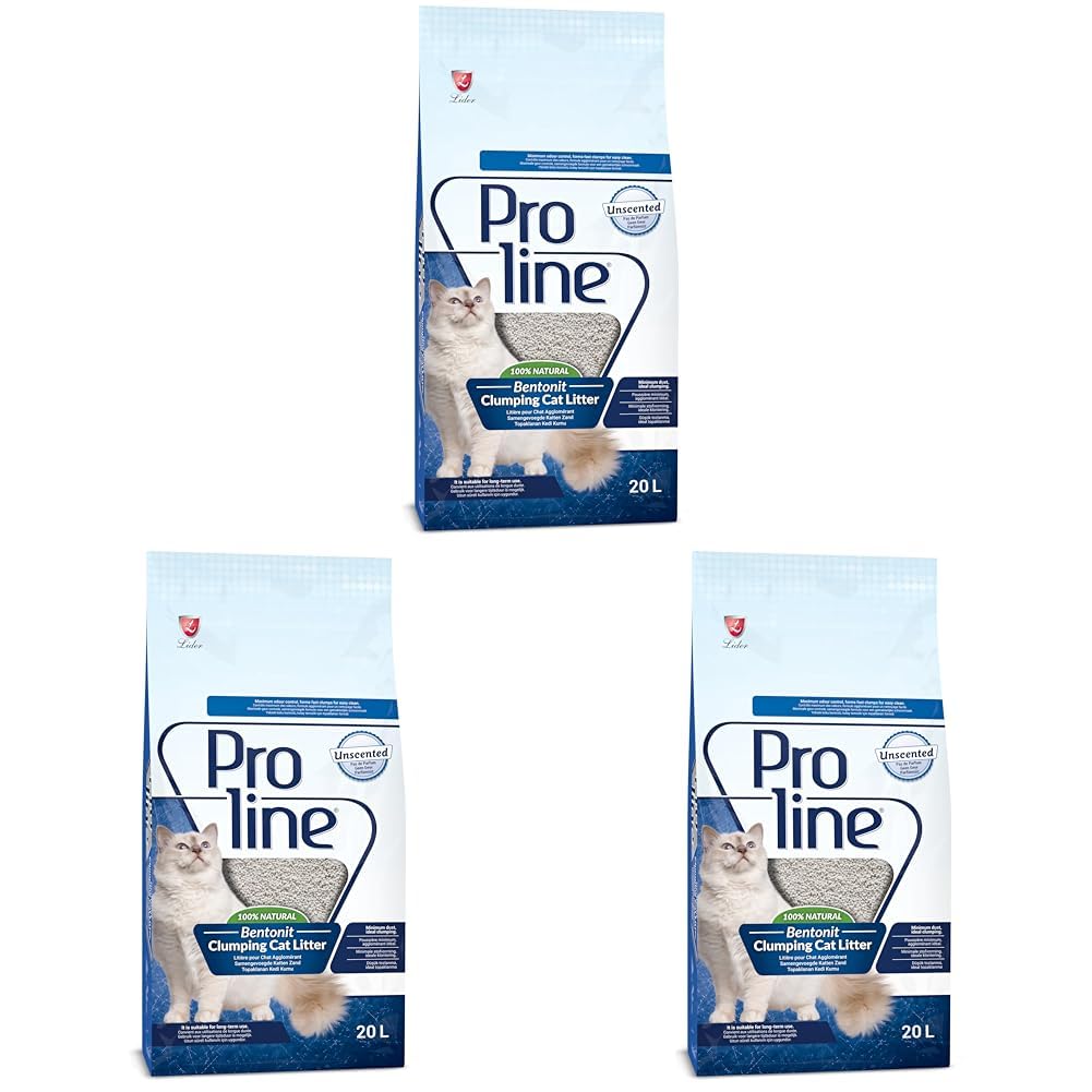 Proline Kokusuz Bentonit Kedi Kumu 20 L (3 paketi)