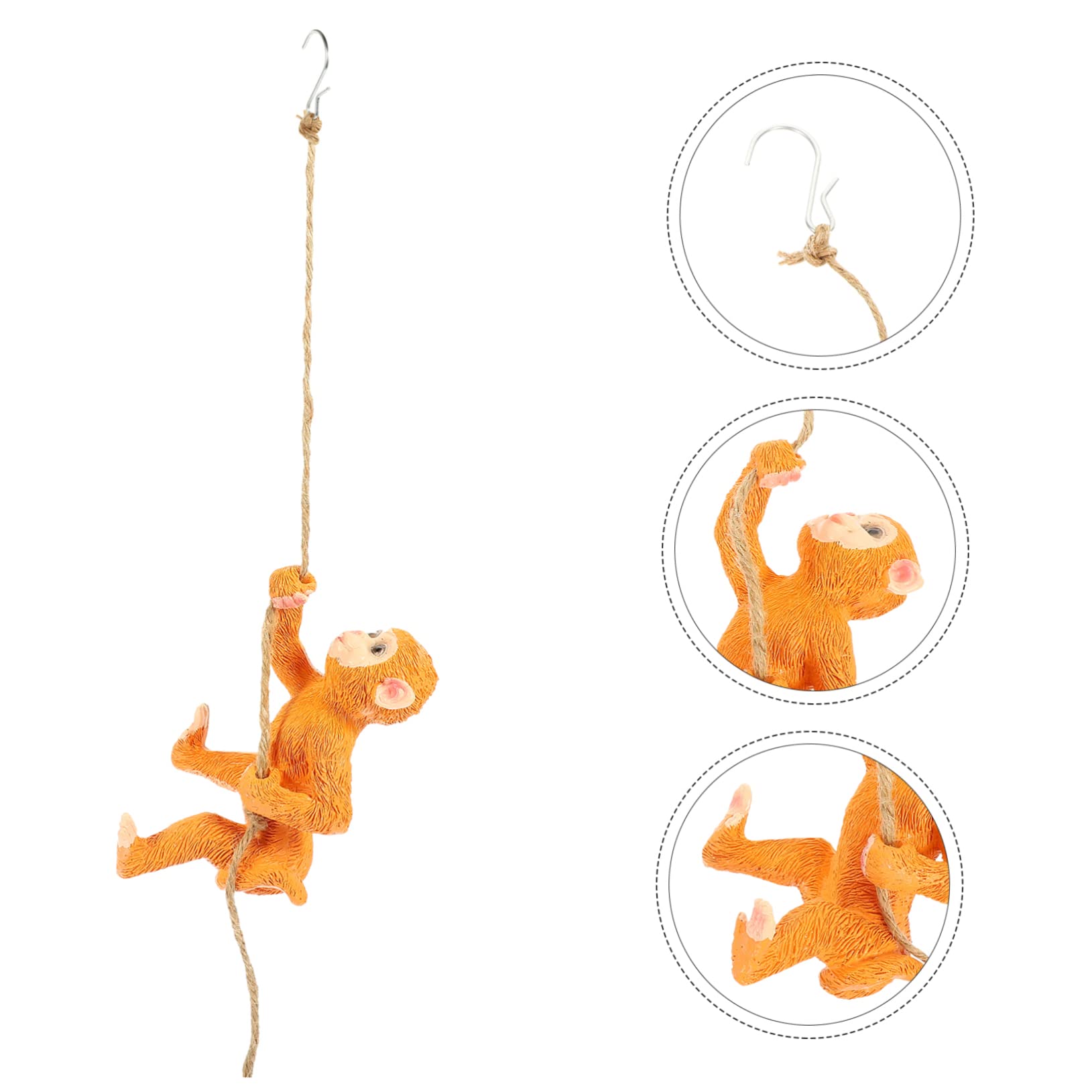 SUPVOX 1 set Garden Pendant Outdoor Hanging Monkey Decor for Garden Yard and Patio Charming Animal Ornament for Garden Decoration and Lawn Art - Image 3