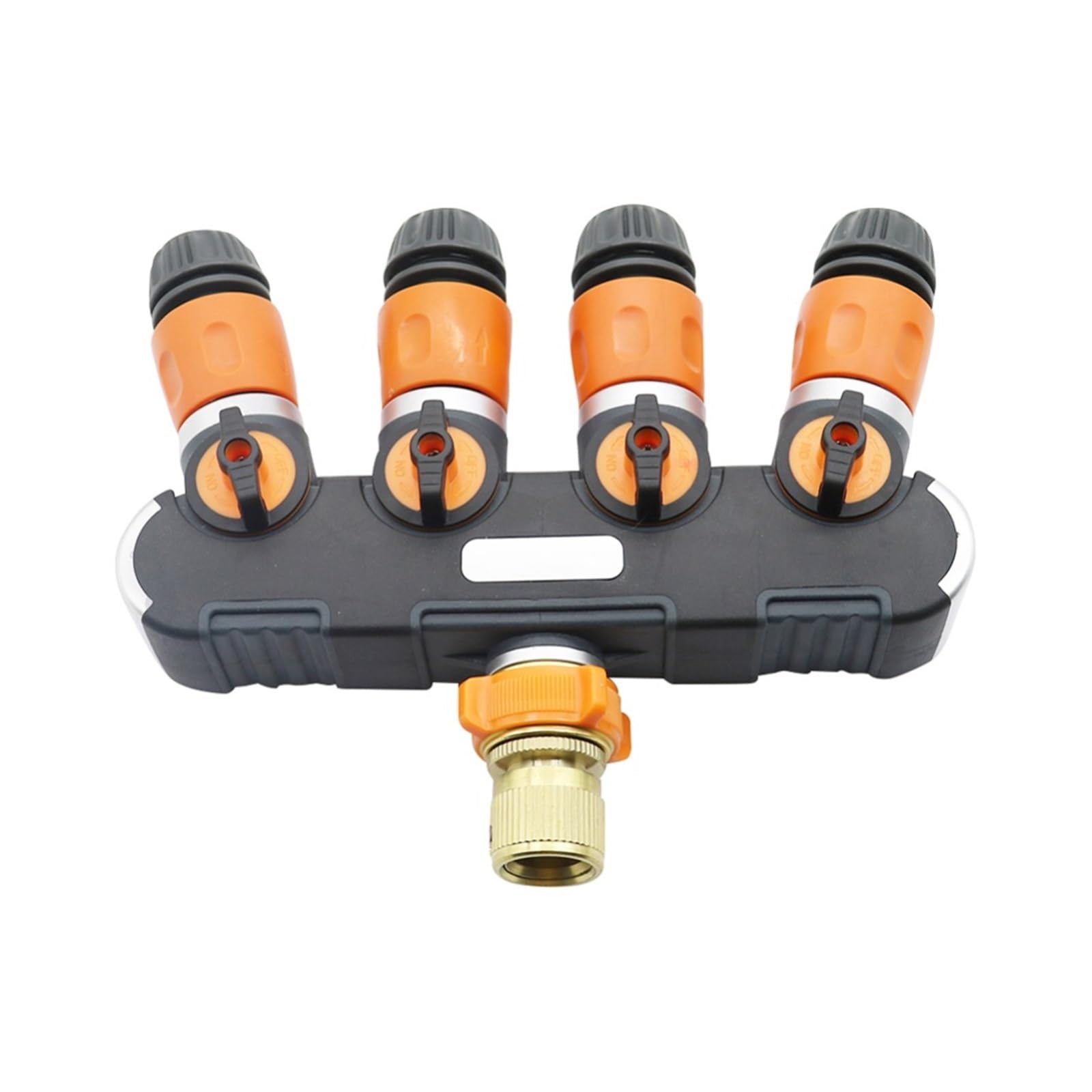 Válvula divisora ​​de 4 vías con conector rápido de latón, kit de conector rápido de manguera de 1/2 pulgada conector de manguera de grifo de jardín al aire libre 1 Juego