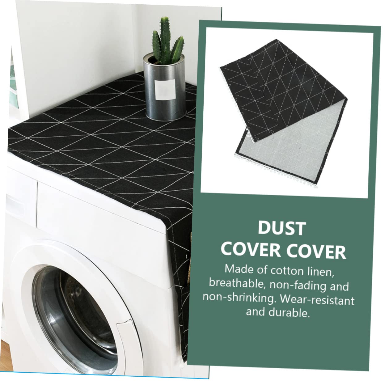 Hemobllo 4pièces Housse De Réfrigérateur Et Machine à Laver Couvercle Anti-poussière Avec Poches De Rangement Design Moderne Et Ventilation