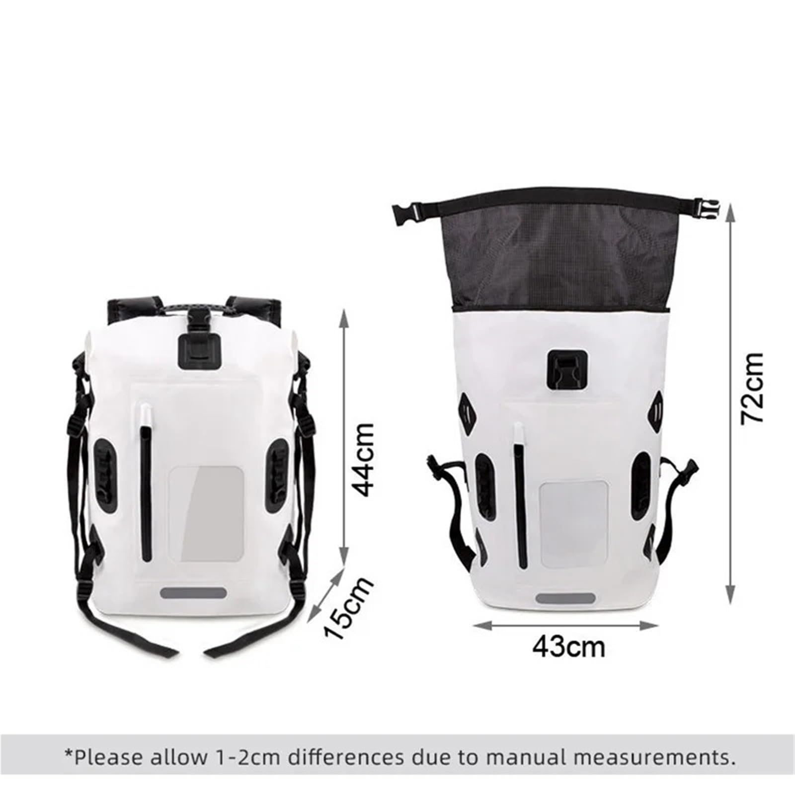 Bolsa Seca Impermeable Bolsa Impermeable de 30L for Deriva, Mochila for natación, Gran río, Trekking, Hombro, Buceo, Rafting, Canoa, Kayak, Bolsa Camping PVC(Black)