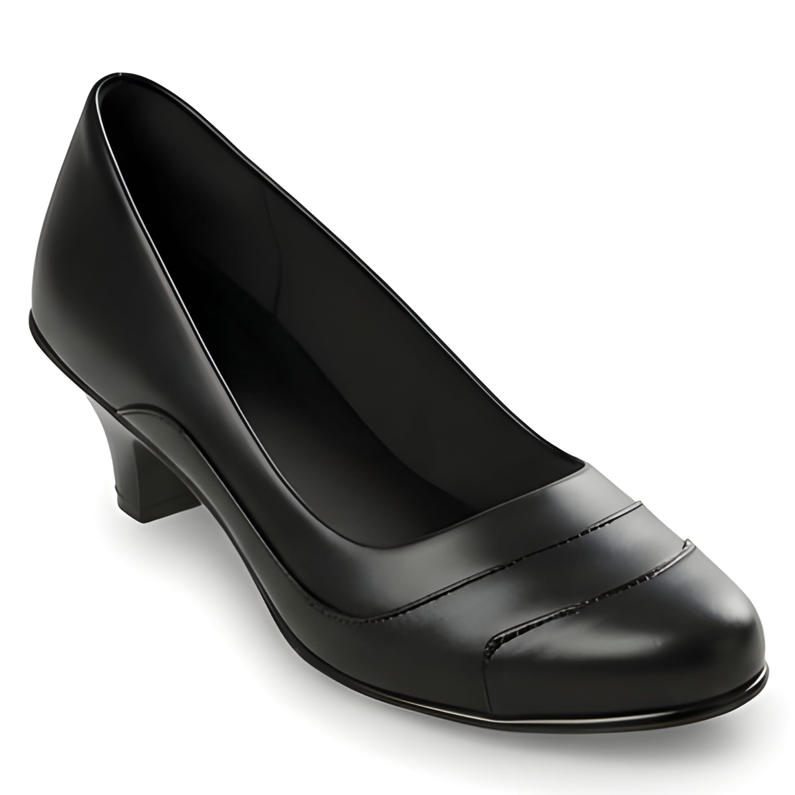 Women’s Classic Office Bellies – Low Kitten Heel Pumps OR Slingback Heel | Pointed Toe with Decorative Tiered Stitching-picture-37