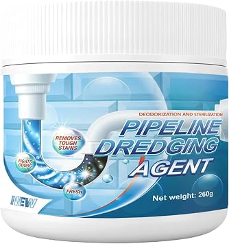 Pipeline Dredging Agent-Sink Drain Hair Clog Remover Cleaner,Toilet Unclogger Heavy Duty,Bathroom Shower Pipeline Dredging Agent,Unclog Clogged Drain260g