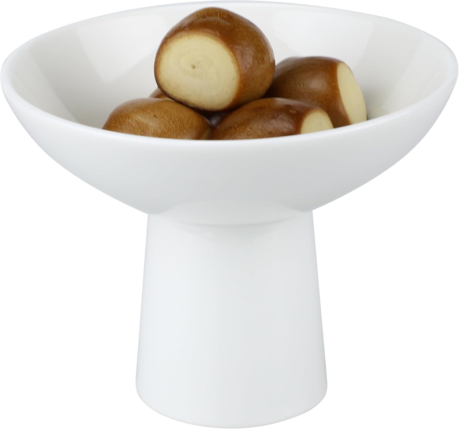 EIKS Ceramic Dessert Bowls Footed Stand Plates (High Foot)