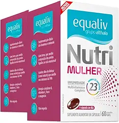 Kit 2 Nutri Mulher Polivitamínico de A a Z Equaliv 60 cápsulas gel