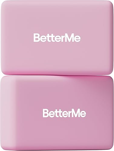 Miniatura 9 de BetterMe - Juego de 2 bloques de yoga de espuma de alta densidad para estiramiento, pilates y entrenamientos, bloques de ejercicio ligeros Marfil