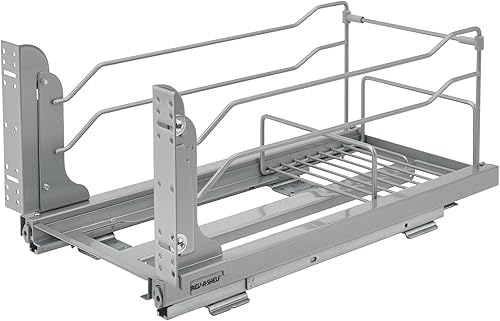 Miniatura 9 de Rev-A-Shelf Bote de basura extraíble para armarios de cocina de altura completa de 50 cuartos de galón de 12.5 galones con toboganes de cierre suave