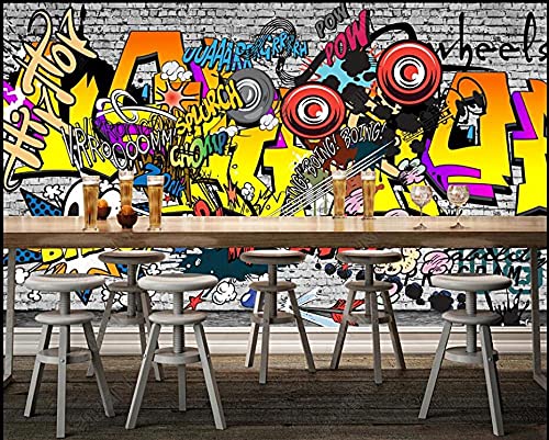 Papier peint 3D grand format graffiti décoration murale KTV et maison - 2