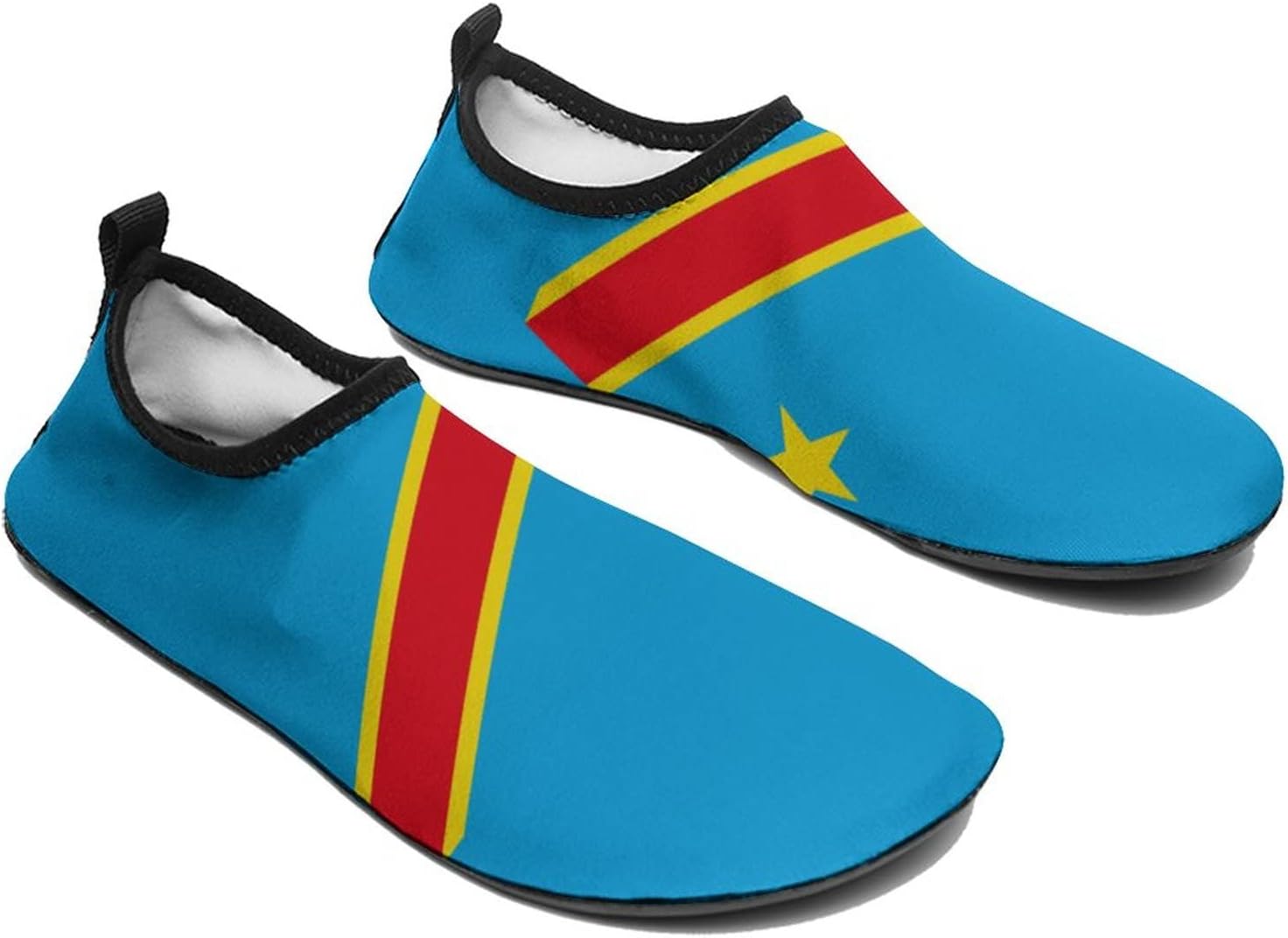 Calculay Congo (DRC) Flag Water Shoes, Beach Shoes for Men and Women, Swimming Pool Yoga, Surfing Sneakers