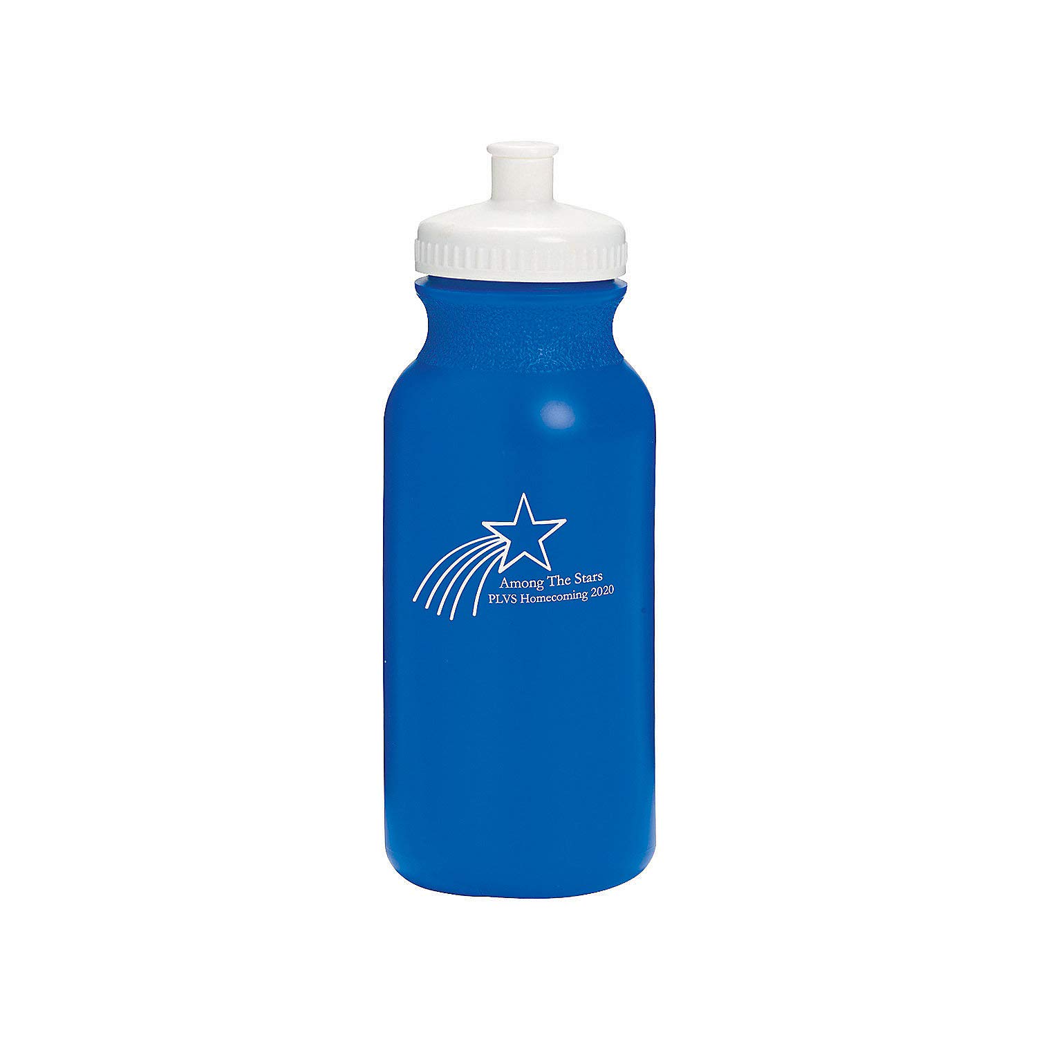 Fun Express Opaque Blue Shooting Star Personalized Plastic Water Bottles - Party Supplies - 50 Pieces