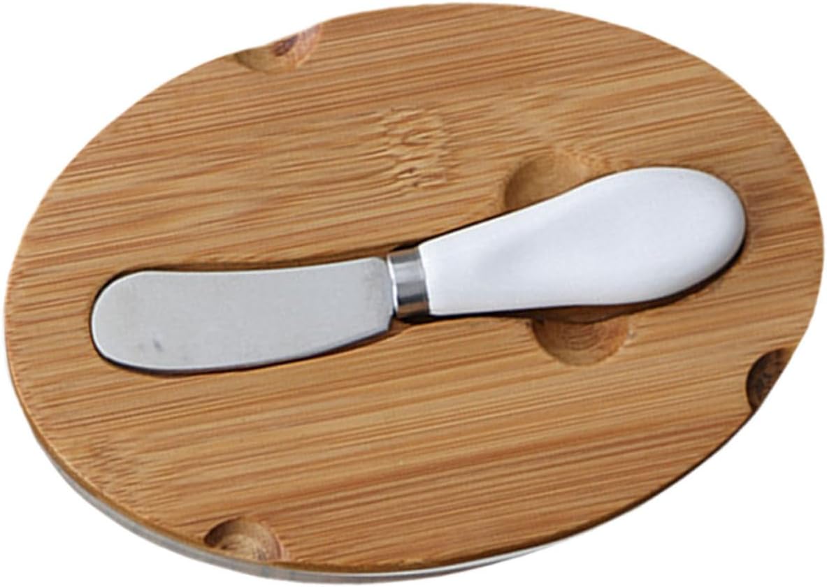 FRCOLOR Ceramic Butter Dish Set with Lid and Slicer, Oval Butter Storage Container for Kitchen and Dining Tableware