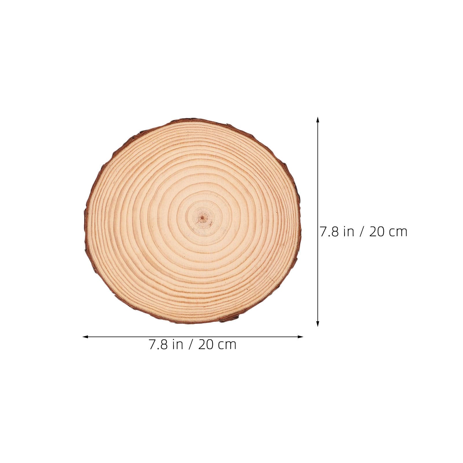 Yardenfun 4 Pièces Pierres de Jardin Rondes à Texture Bois, 20 Cm