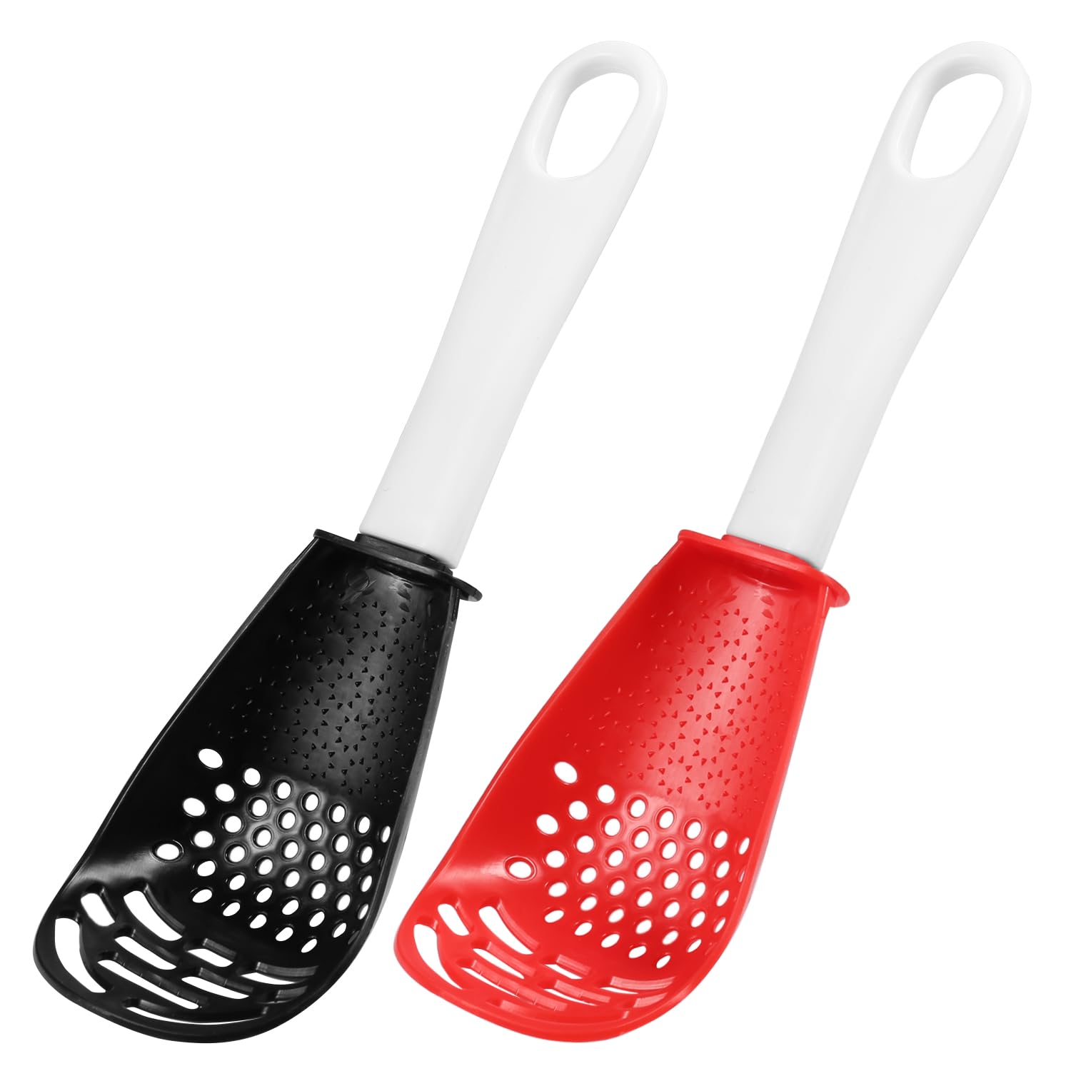2 Pcs Multifunctional Cooking Spoon, Silicone Slotted Spoon Cooking Spoon Tools, Kitchen Slotted Spoon Heat Resistant for Egg White Separator Skimmer Colander Strainer Stirring Scooping and Mixing
