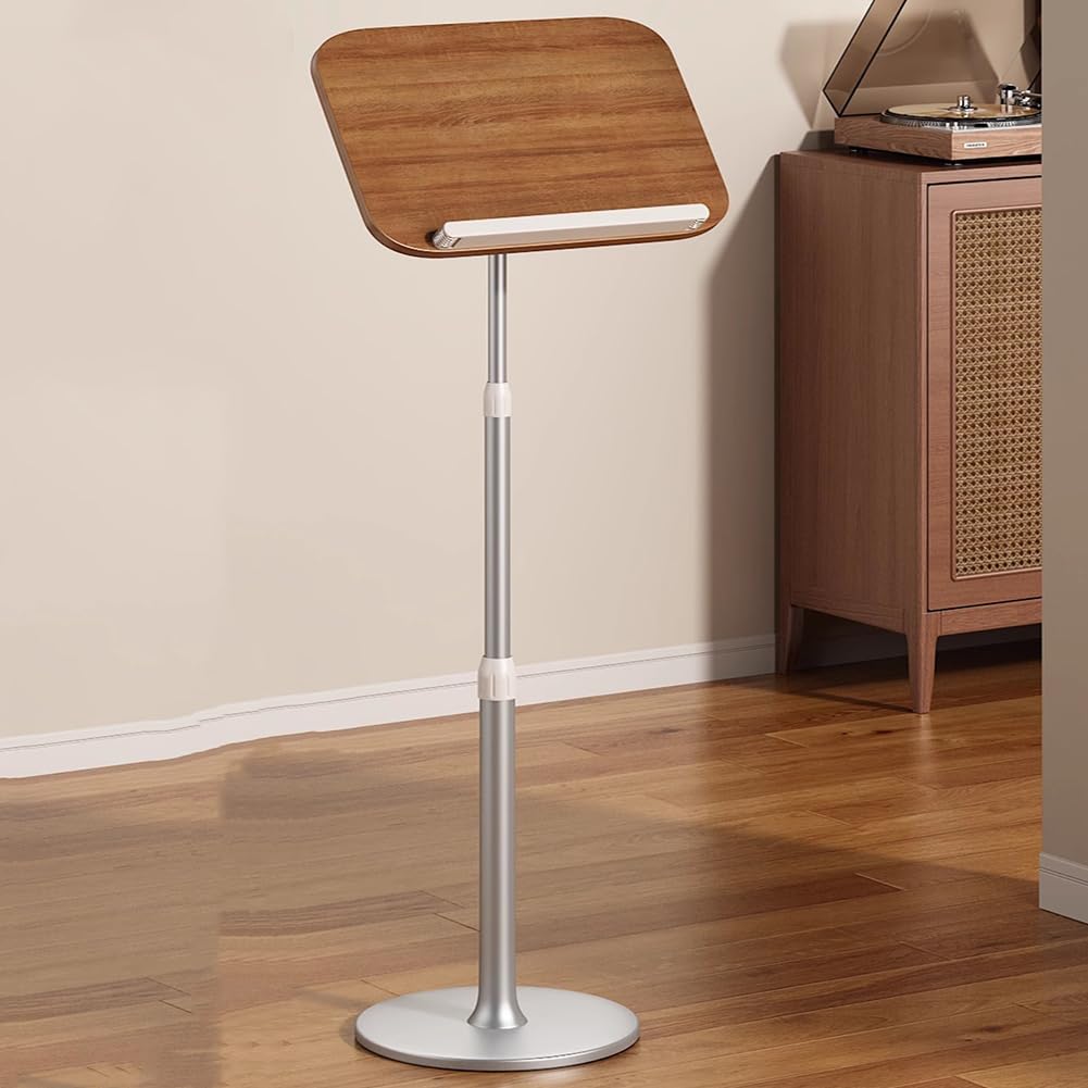Pupitre de musique sur pied support ordinateur bureau bois table