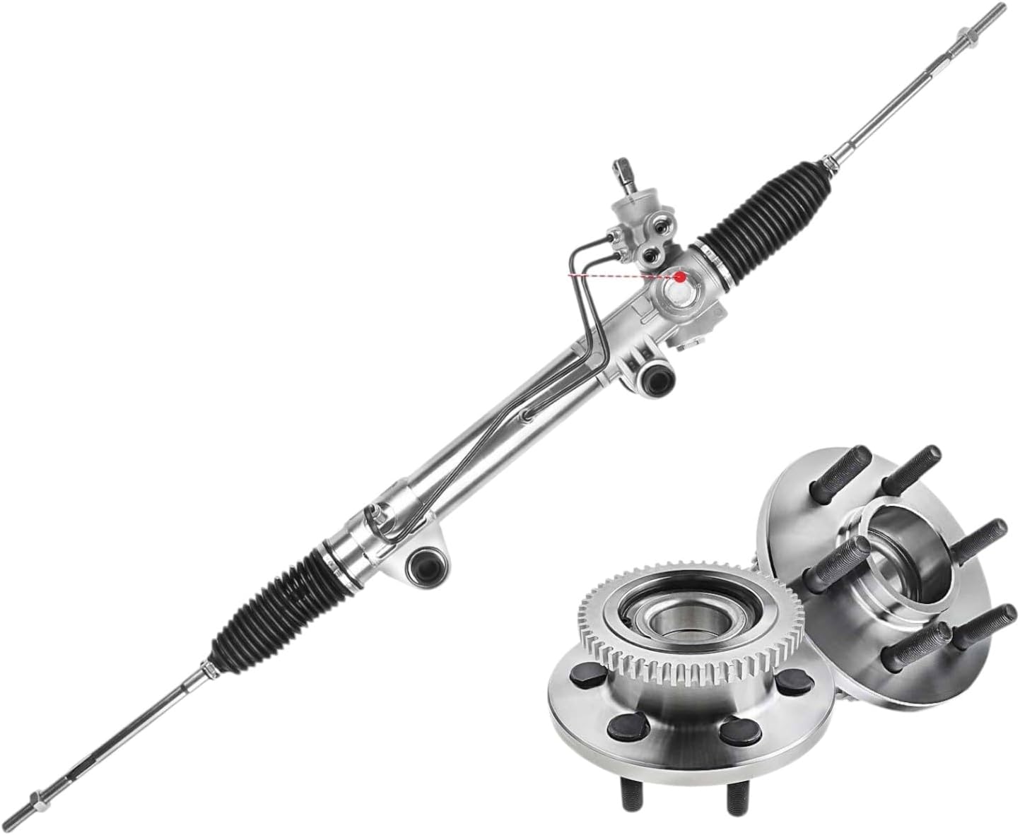 Replacement Parts for 3x Front Rack and Pinion&Hub Bearing Kit for Dodge Dakota Durango 4-Wheel ABS Mod-AP88P-88947